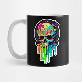 Colorful melting Skull head design #8 Mug